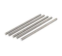 sourcing map M8 X 200mm Broche De Barra Varilla Totalmente Roscada De Acero Inoxidable 304 5Pcs Tono Plata