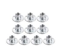 sourcing map M8x22x2mm Punta Orificio T Tuerca Carbono Acero Tuercas-T Muebles Hardware Brida Inserción Hembra Rosca 10uds
