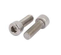 sourcing map M8x25mm 304 acero inoxidable Rosca Inversa de manoizquierda hexagonal socket cabeza tornillo perno 2Uds