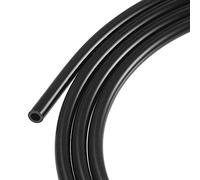 sourcing map Manguera de tubo de silicona de 4 mm de diámetro interior, 6 mm de diámetro exterior, 8 pies, color negro de alta temperatura para manguera de agua y tubo de aire