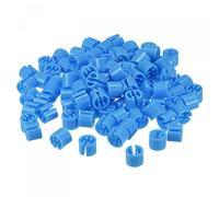 sourcing map Marcador de Percha en Blanco Ajuste Varilla de 3,5 mm para Codificación de Colores de Prendas, Azul 100uds