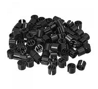 sourcing map Marcador de Percha en Blanco Ajuste Varilla de 3,5 mm para Codificación de Colores de Prendas, Negro 100uds