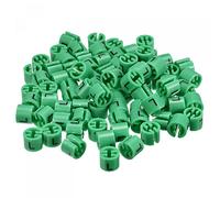sourcing map Marcador para Perchas L Ajuste Varilla de 3,5 mm para Codificación de Colores de Prendas, Verde 150uds