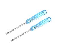 sourcing map Mini destornillador ranurado, cabeza plana de 2,0 mm, longitud de 65 mm para reparación de pequeños electrodomésticos, 2 piezas