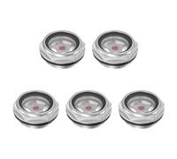 sourcing map Mirilla de Indicador de Nivel de Aceite para Compresor de Aire, Rosca Macho G3/4 Altura 16mm, Ventana de Visión de Indicador de Líquido de Aluminio, 5 Piezas