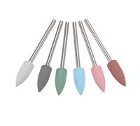 sourcing map Montado Grinding Bits Grinder Heads Ruedas de pulido de silicona para herramientas rotativas 6mm de diámetro multicolor 6pcs