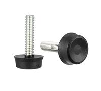 sourcing map Niveladores de Muebles, Altura Ajustable de 7 mm a 21 mm, Roscados M6 x 25 mm, 8 Piezas