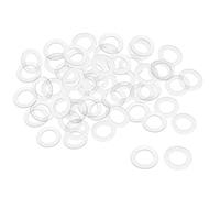 sourcing map Nylon Planas Arandelas M12 20mm DE 12mm DI 1mm Grosor Sellado Junta para Grifo Tubería Agua Manguera, Transparente, Paquete De 100