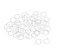 sourcing map Nylon Planas Arandelas M14 22mm DE 14mm DI 1,2mm Grosor Sellado Junta para Grifo Tubería Agua Manguera, Transparente, Paquete De 200