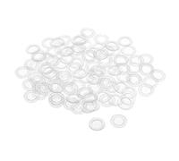 sourcing map Nylon Planas Arandelas M8 13mm DE 8mm DI 0,8mm Grosor Sellado Junta para Grifo Tubería Agua Manguera, Transparente, Paquete De 100
