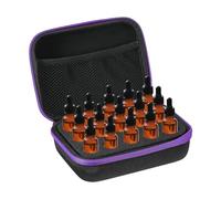 sourcing map Organizador de almacenamiento de aceites esenciales, estuche de transporte de aceite para el hogar, viajes y presentaciones, Purple, 15 Grids, moderno
