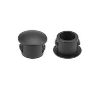 sourcing map Orificio Tapones Negro Plástico 6mm Presión Bloqueo Orificio Tubo (5,5-6mm) Acero Muebles Cercado Poste Tubería Inserción Extremo Tapas para Gimnasia Equipo 100 Piezas