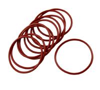 sourcing map paquete de 10 Junta tórica de silicona 60 mm 54 mm 3 mm rojo