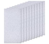 sourcing map Paquete de 10 paneles acústicos de 47 x 24 x 0.4 pulgadas, autoadhesivos, insonorizantes, espuma absorbente de sonido para sala de grabación, estudio, oficina, color gris claro