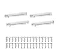 sourcing map Paquete de 4 cerraduras de perno de barril, pestillo de cerradura de puerta corredera de 6 pulgadas, pestillo de aleación de aluminio resistente con tornillos para puerta de dormitorio y
