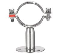 sourcing map Pared Montaje Techo Montaje Tubo Soporte, 304 Inoxidable Acero Ajustable Tubo Correa Abrazadera para 63-65mm Tubo