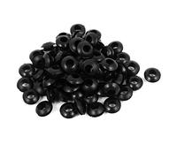 sourcing map Pasacables Protector de Cable eléctrico cableado de Goma Negro 6mm de diámetro Interior 68pcs