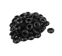 sourcing map Pasacables Protector de cable eléctrico cableado de goma negro 8mm de diámetro interior 68pcs