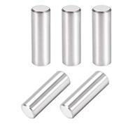 sourcing map Pasador 8 mm x 25 mm, Clavijas de Acero Inoxidable 304, Estantes de Apoyo, Pasadores de Madera para Literas, Tono Plateado 5 Piezas