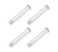 sourcing map Pasadores de Horquilla de Un Solo Orificio 10x60mm, 4Pcs Pasador de Bisagra de Cabeza Plana de Acero Inoxidable 304