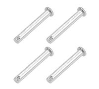 sourcing map Pasadores de Horquilla de Un Solo Orificio 6x40mm, 4Pcs Pasador de Bisagra de Cabeza Plana de Acero Inoxidable 304