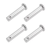 sourcing map Pasadores de Horquilla de Un Solo Orificio 8x35mm, 4Pcs Pasador de Bisagra de Cabeza Plana de Acero Inoxidable 304