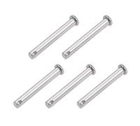 sourcing map Pasadores de Horquilla de Un Solo Orificio 8x60mm, 5Pcs Pasador de Bisagra de Cabeza Plana de Acero Inoxidable 304