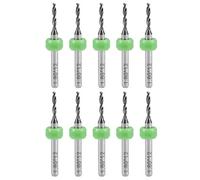 sourcing map PCB Taladros 1,8 mm Carburo Tungsteno Herramienta Rotativa Joyería CNC Grabado Impresión Placa Circuito Micro Taladros 1/8 pulgadas Vástago 10 uds