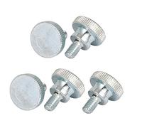 sourcing map -Pernos de cabeza plana Knurled tornillos M6x 10mm de acero de carbono, métricas 22mm Lomg 5Pcs