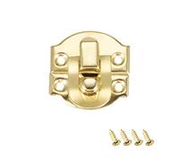 sourcing map Pestillo de Caja de 21 x 20mm decorativos Pasador Dorado de Agarre de Carcasas de Joyas w tornillos 20 pcs