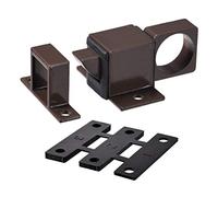 sourcing map Pestillo de puerta, seguridad de aleación de aluminio, cerradura automática de rebote de resorte para puerta de ventana (marrón)