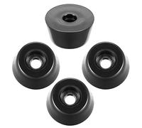 sourcing map Pies de Goma paragolpes Patas Almohadillas amortiguadoras de D20x15xH11mm Negro 4pcs