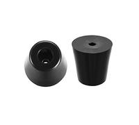 sourcing map Pies de Goma paragolpes Patas Almohadillas amortiguadoras de D40x28xH40mm Negro 12pcs