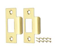 sourcing map Placa de Golpe para Puerta, 2 Unidades 70mm x 40.3mm de Acero Inoxidable 304 para Marco de Puerta, Chambrana de Puerta, Dorado