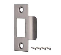 sourcing map Placa de Golpe para Puerta, 70mm x 40.3mm, Acero Inoxidable 304, Placa de Golpe para Cerrojo de Puerta, Marco de Puerta, Gris Oscuro
