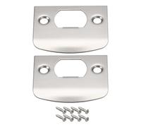 sourcing map Placa de Refuerzo para Puerta, 2 Unidades 57mm x 45mm de Acero Inoxidable 201 para Marco de Puerta, Plateado