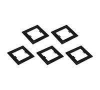 sourcing map Placa envolvente para interruptor de pared, decoración de una sola banda, acrílico, negro, 110 mm x 110 mm, para oficina en casa, paquete de 5