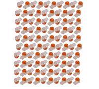 sourcing map Plástico 100pcs K1 Cable Conector Naranja Transparente de 2 Puertos Gel Empalme UY