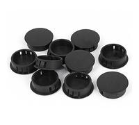 sourcing map Plástico Nivel Soporte Tapón del Orificio Tapas Fundas 30mm Dia 10 Piezas Negro