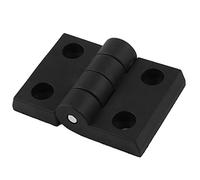 sourcing map Plástico Rectángulo Armario Gabinete Puerta Bisagra 50mm x 70mm Negro