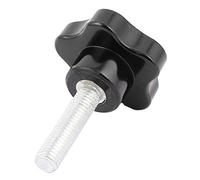 sourcing map Pomo de sujeción negra Plástico roscado M10 el tornillo