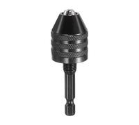 sourcing map Portabrocas sin llave de 1/4 pulgadas, adaptador de conversión de portabrocas de vástago hexagonal de 0.000 a 0.31 pulgadas, cambio rápido para destornilladores inalámbricos de vástago