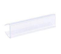 sourcing map Portaetiquetas Porta Precio Soporte de Etiquetas 100x28mm Clip En Estante Transparente Azul Plástico para Alambre Estantería, Paquete de 25