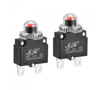 sourcing map Protector de sobrecarga de circuito, 20 A AC125/250 V DC32 V, interruptor térmico para compresor de aire con tapas impermeables, 2 unidades