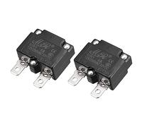 sourcing map Protector de Sobrecarga de Circuito 4A AC125/250V DC32V, Disyuntor Térmico de Restablecimiento Automático, 2 Unidades