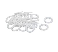 sourcing map PTFE Plana Arandelas 22mm DE 14mm DI 2mm Grosor Sellado Junta para Grifo Tubería Agua Manguera, Blanca, Paquete De 30