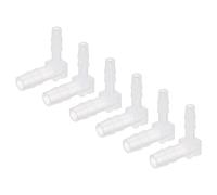 sourcing map Púa Manguera Acoplamiento, 5mm a 7mm Púa Diámetro Plástico Codo Acoplador Reductor Rápido Conector Adaptador, Paquete de 6