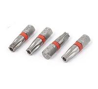 sourcing map Punta de Destornilladores Torx T30 gris 4pcs Varilla hexagonal magnético