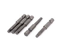 sourcing map puntas de Destornillador magnético 5 PC 50mm de longitud del Varilla hexagonal de 1/4" hexagonal de 4mm h4 insertar