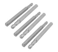sourcing map puntas de Destornillador magnético 6pcs Varilla de 1/4" de cabeza hexagonal de 8mm a 100mm de longitud